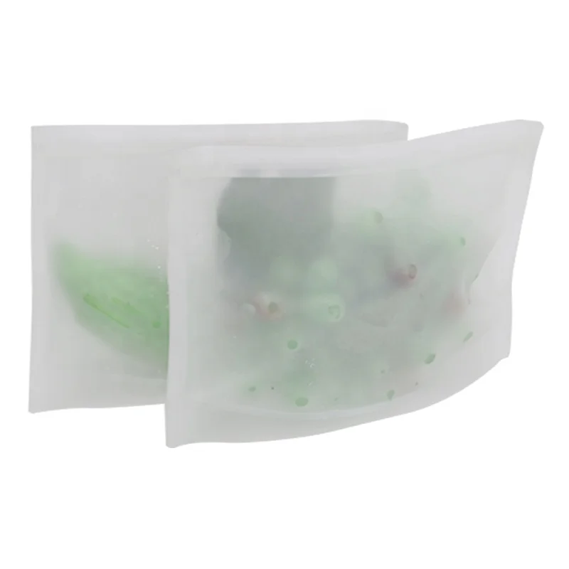 New Trend 2023 BPA Free Food Grade Safety Certified Silicone Food Bag Large Foldable Stand Up Sandwich Silicone Storage Bag
