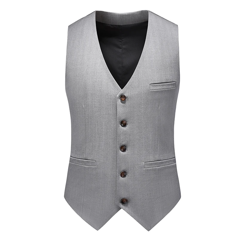 Regular Classic Fit Mens Double Breasted Suit Business Men Slim Fit Blazer Pant Vest Suit OEM Custom Flat Front Zipper Fly Woven