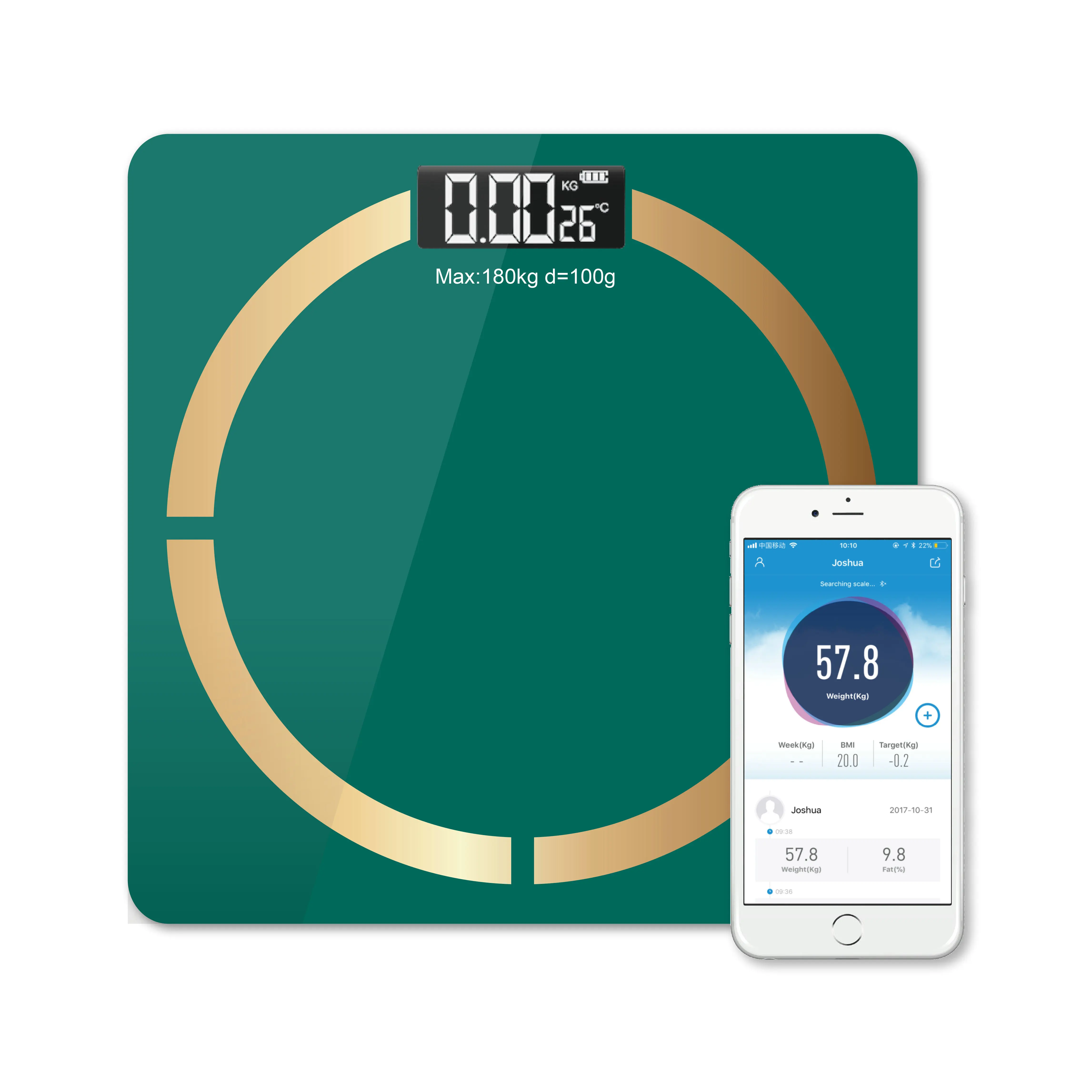 Smart Bluetoo Bathroom Scale Digital App Weight Scales Body Fat Scales