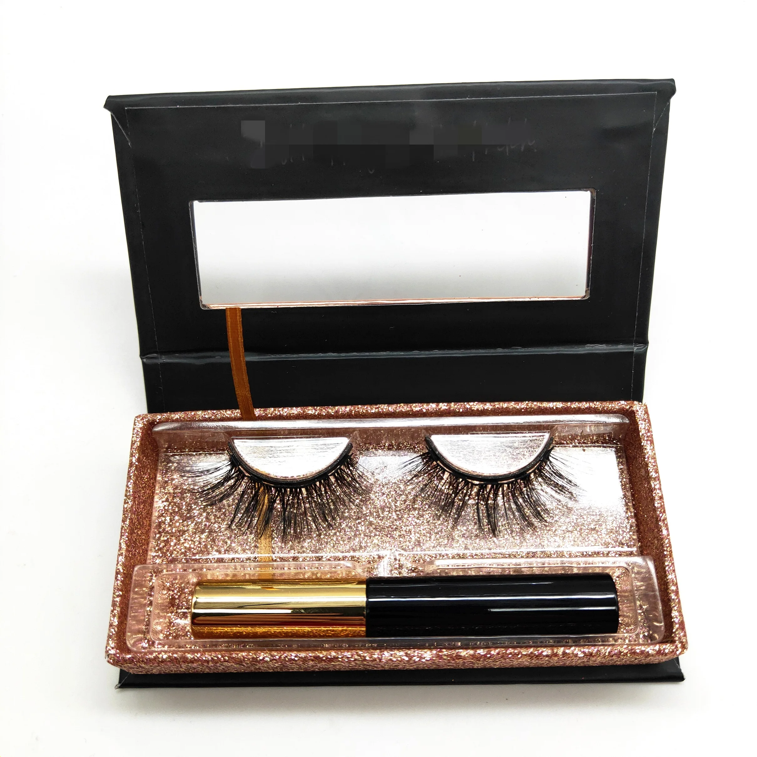 
Provide label packaging 5 magnets with eyeliner faux mink magnetic lashes mink magnetic eyelashes 