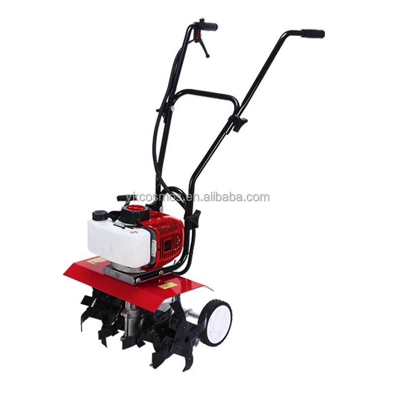 Hand Push Gasoline Garden Cultivators 52cc Mini Power Tiller with 6 Blades weeding machine,ploughing machine