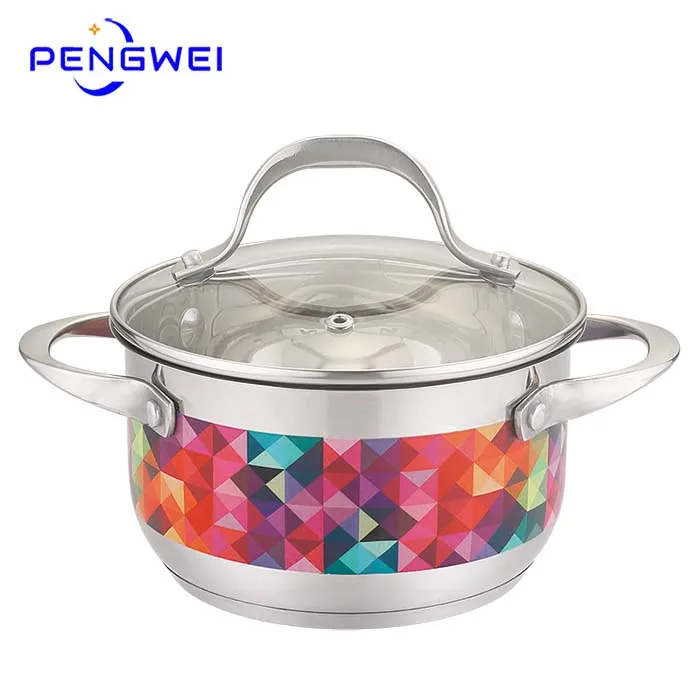 Customized commercial soup pot induction bottom stockpot 3 level stainless steel ware stock pot