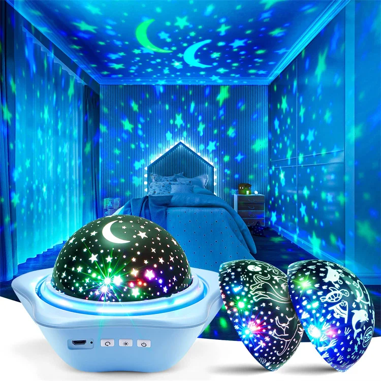 2024 Starry Sky Music Star Color Changing Nebula Aurora Galaxy Projector Night Light For Home Party Bedroom Gifts