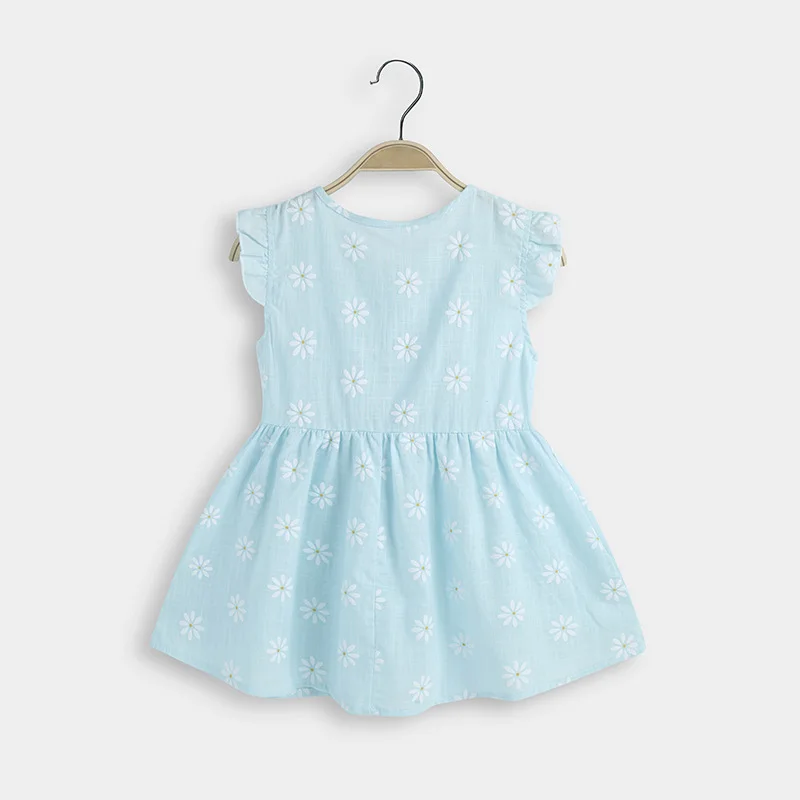 Hot Sell Summer Sleeveless Girls Dresses Kids Clothing Mini 100% Cotton Freshness Children Wear Baby Dress