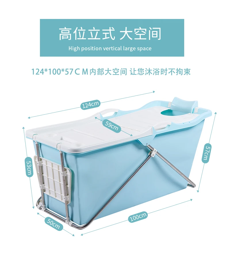 One Person Rectangular Corner Plastic Portable Bathtub For Adult