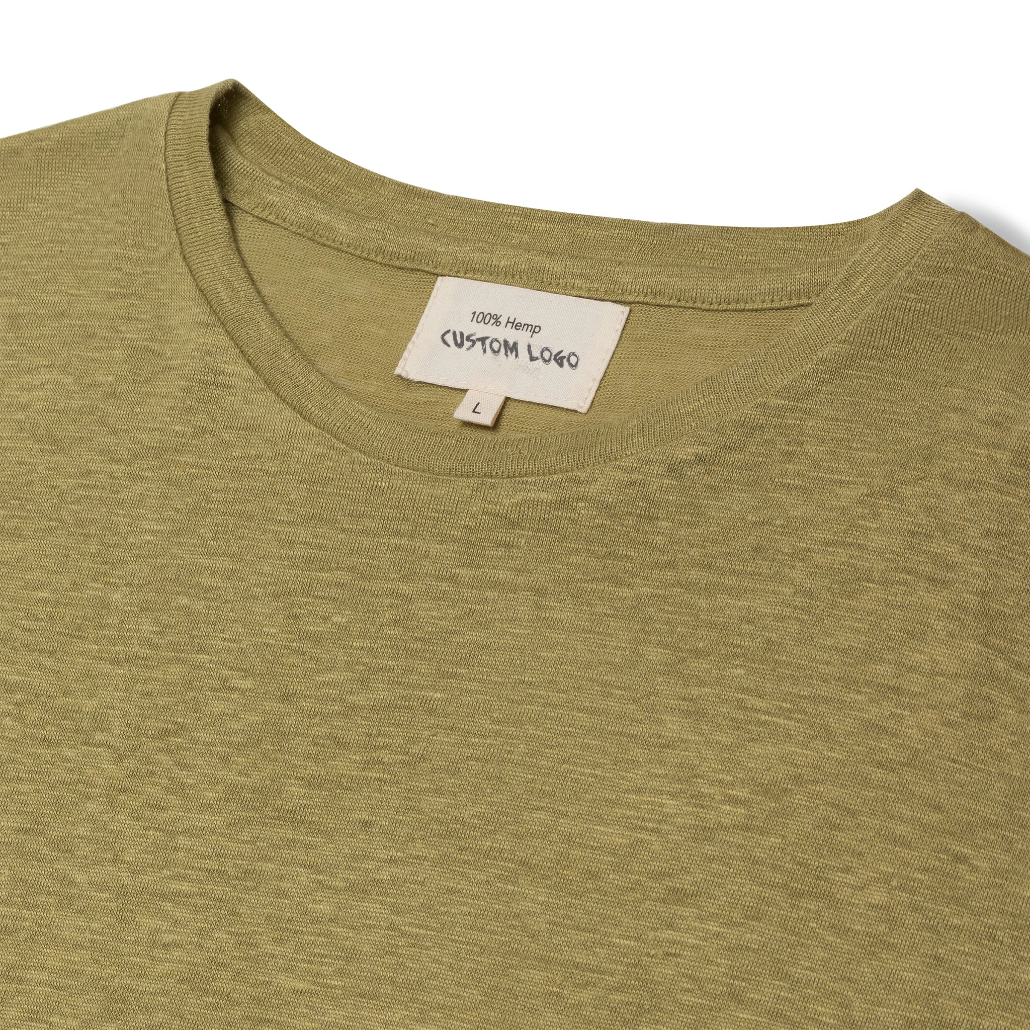Luxury quality Breathable Chemical-Free 180 gsm 100% pure organic hemp Knit T-Shirt hemp Unisex Tee