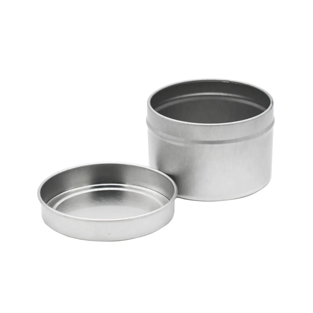 2Oz 4Oz 6Oz 8Oz Black Silver Gold Rose Gold Color Soy Candle Wax Storage Metal Tin Can Jars