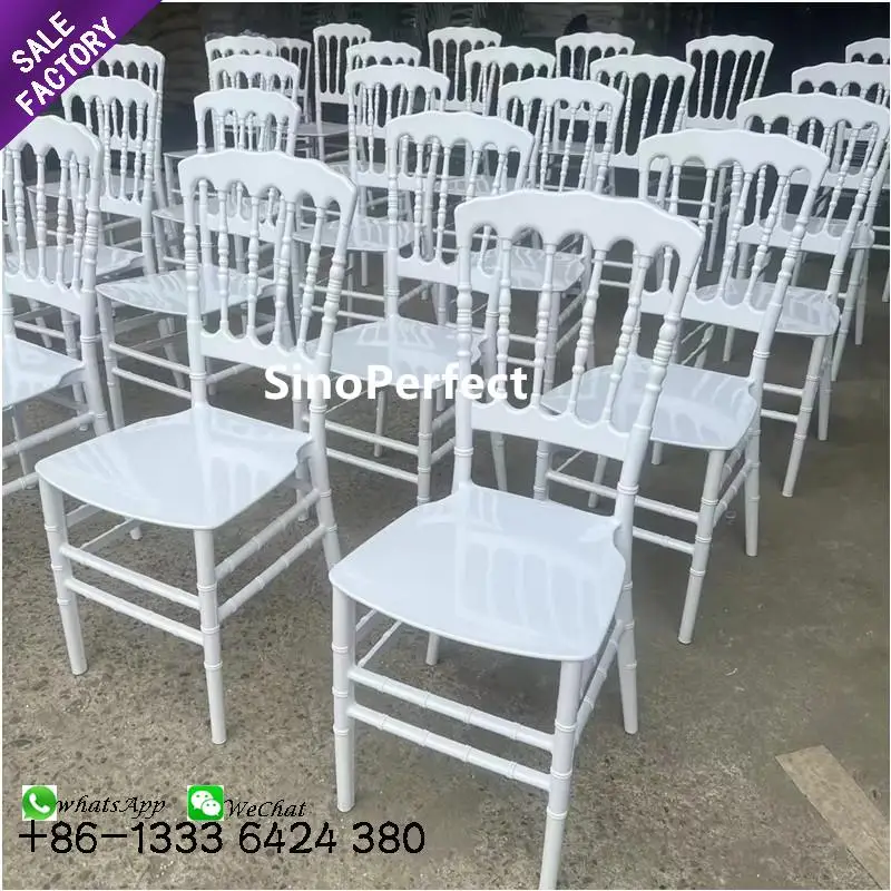 New Arrival Product Oval Round Back White Chair Luxury Stackable Plastic Resin Louis Chair For Events Wedding Party