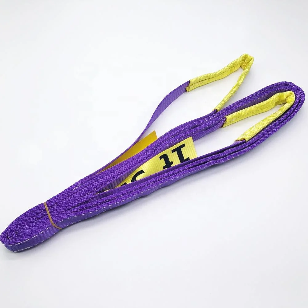 
1Ton 100% polyester lifting flat webbing sling 