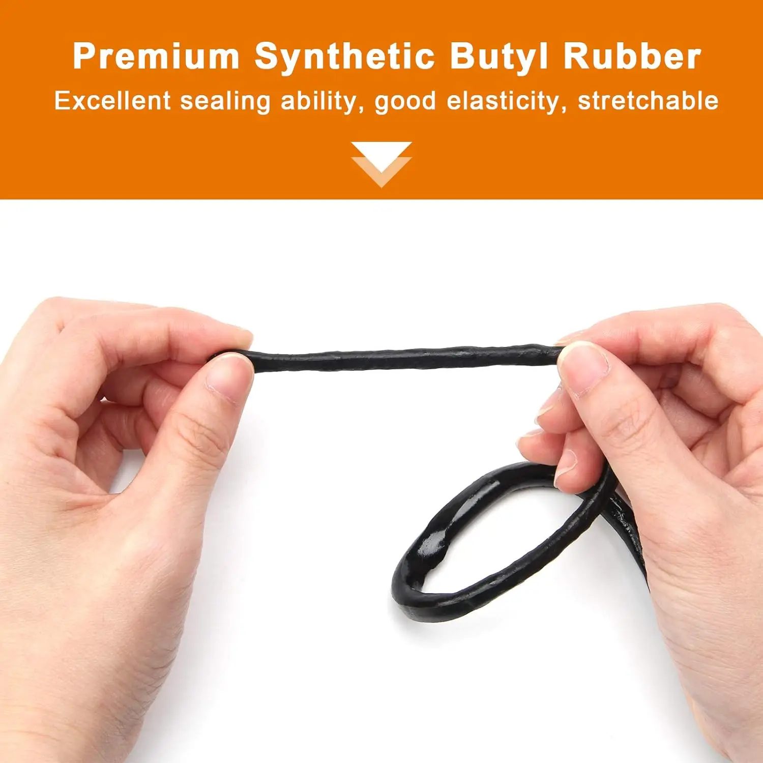 Black butyl rubber tape Sealant Putty Diameter Extra Thick Rubber Sealant for Leak Proof RV Repair Window Glass Boat Sealing