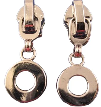 CHENGDA Decoration Durable Non Lock Clothes Metal Brass Zipper Head Pull Slider