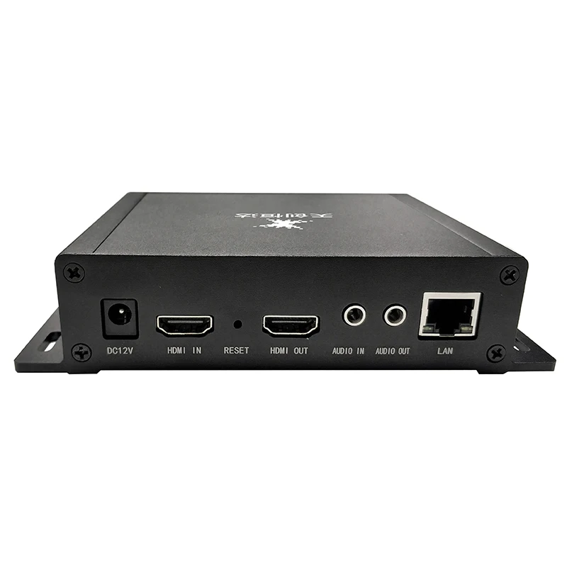 4K60p H.265 HDMI input live streaming encoder with HDMI loop out USB SD card recorder