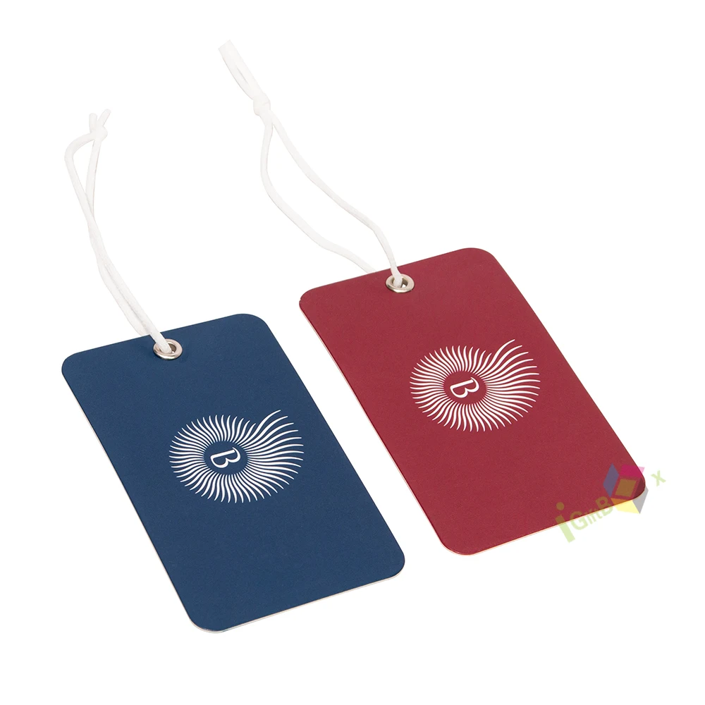 Die Cutting Glossy Finish Laundry Tag Work Card Customization Paper Luggage Tag Label