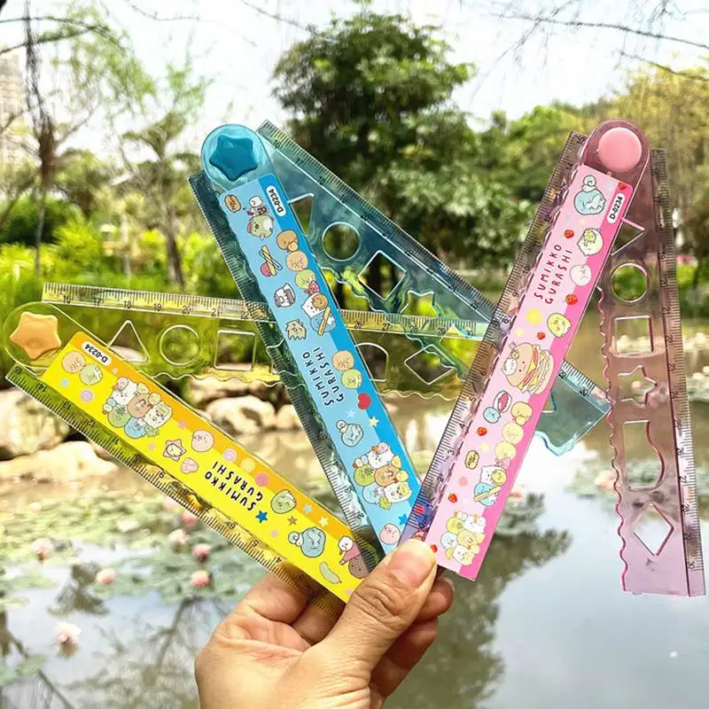 New 30cm Cute Animal Folding Ruler Diy Drawing Rulers For Kids Students Office School Stationery Kids Gift