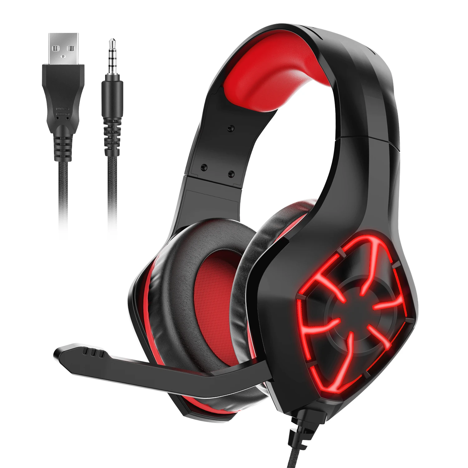 Cool Camo wired gaming Headset 3.5mm wired gaming Headphone with Mic mute for PS5 PS4 PS3 XBOXX