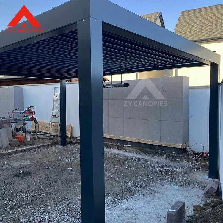 Garden Louver Roof Pergola Waterproof Metal Pavilion Aluminium Gazebos