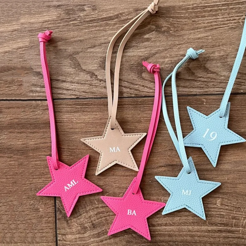 Bag Charm Accessories Hanging Leather Charms Travel Tag Luggage Tags Five-pointed Star Pendant Handbag Bag Ornament