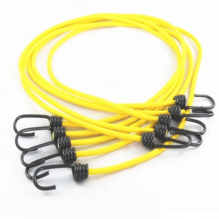 custom  bungee  elastic cord with metal hook elastic packing ropes for motorcycle bike