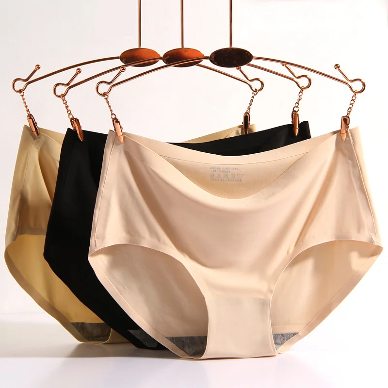 Seamless Ice Silk Comfortable Womens PantIies Underwear Briefs Women Seamless Panties