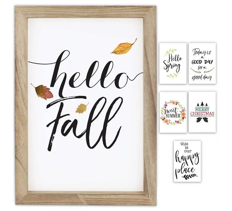 Оптовая продажа Настенный декор в деревенском стиле 6x деревянная рама знаки рождественские