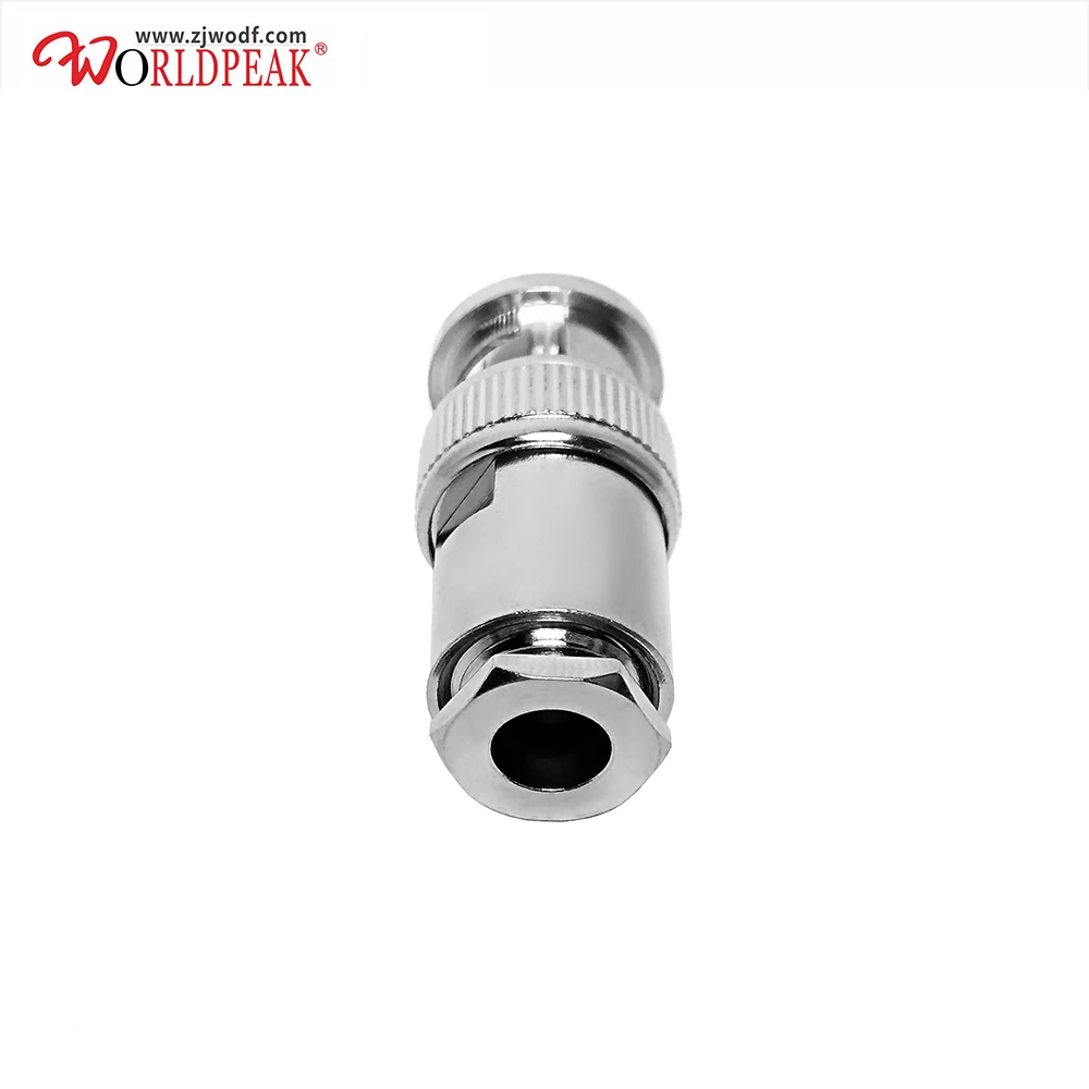 Factory price rf clamp BNC-j3 rf connector Brass cable coaxial connector BNC male for RG58 LMR195 LMR200 RG142 RG303 RG223 cable