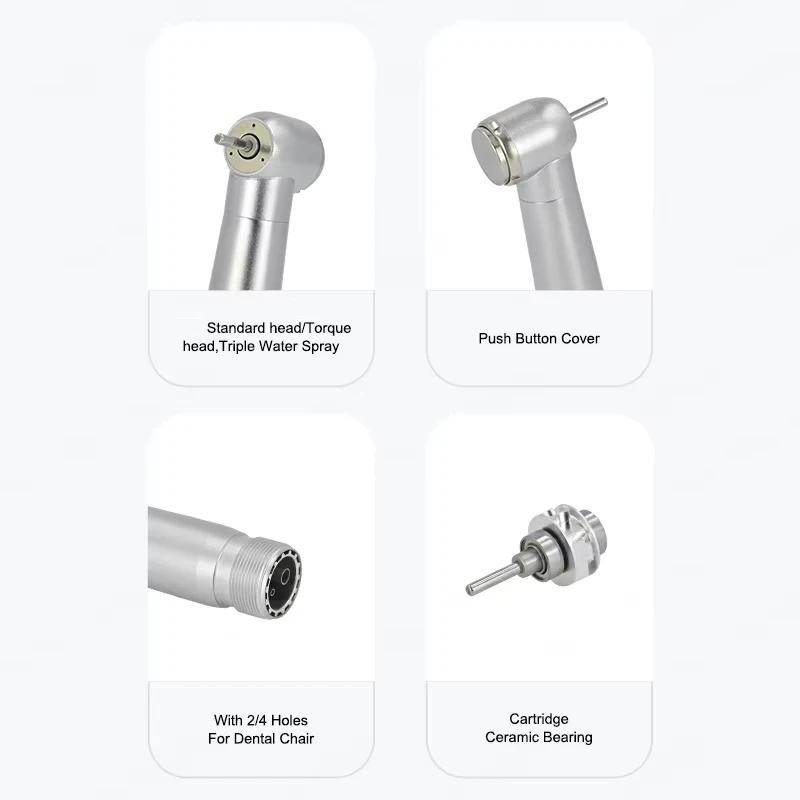 Best Sales B2 Pana Max Standard Head Triple Water Spray Push Button Open Cartridge Dental High Speed Air Turbine Fast Handpiece