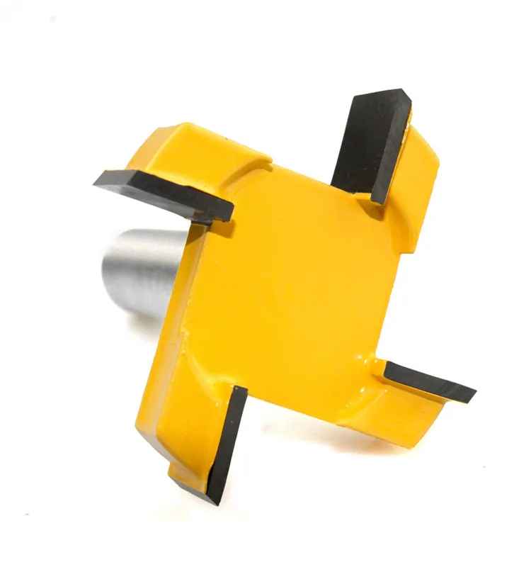 4 Teeth Slotting Router Bits T Type Slot Cutting Tools with Bearing for Woodworking Carpentry Furniture