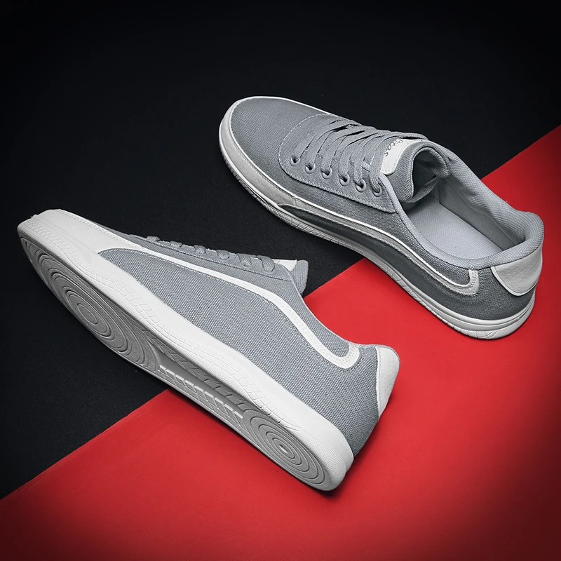 Лидер продаж, низкие дышащие холщовые кроссовки с верхом для ходьбы, мужская повседневная обувь