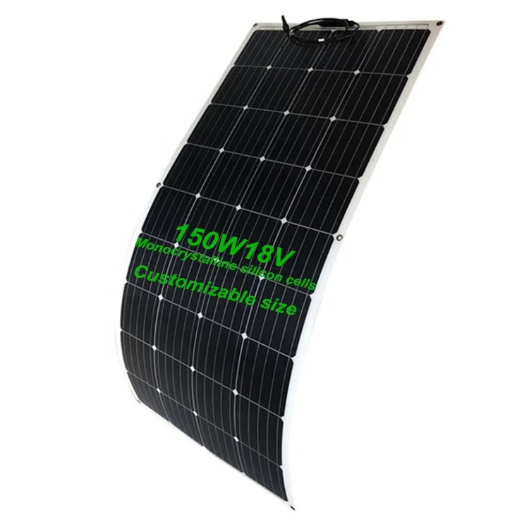 Customizable High Powers Eco Portable Chargeable 18V 100W 150 Watt Monocrystalline 150W Semi Flexible General Solar Panel 150W
