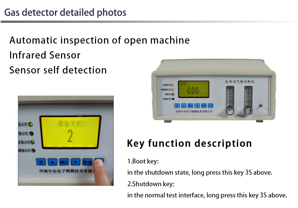 portable type gas analyzer table model gas analyzer benchtop gas analyzer