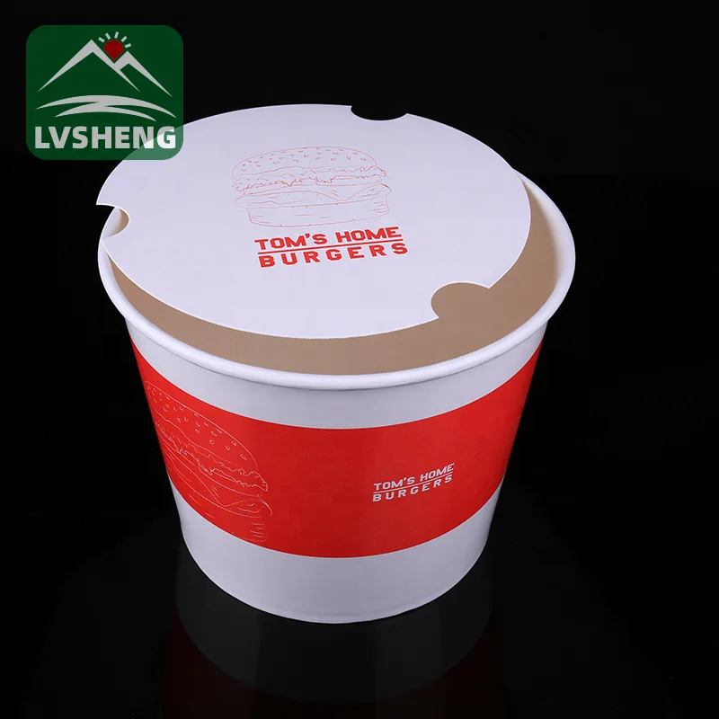 Biodegradable and compostable hot sale KFC snack paper bucket to go boxes