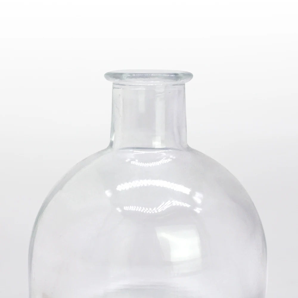 Worry Free After Sales 170ml 300ml Glass Bottle Semi-circular Vodka Liquor Rum Custom Craft with Aluminum Cork