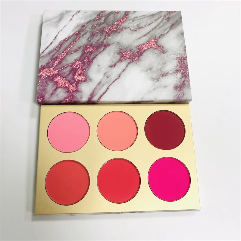Long lasting oem make your brand wholesale custom high pigment make up blush makeup palette