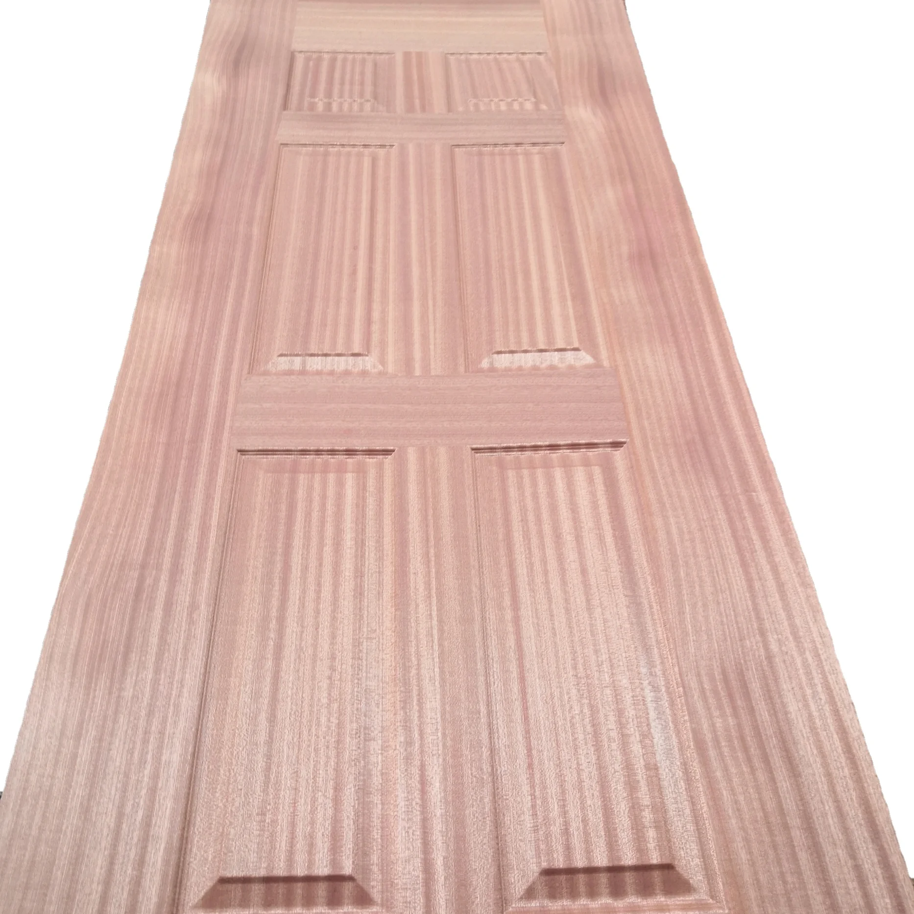 Wood Panel natural wood veneered faced sapele Interior mould MDF HDF/plywood door skin