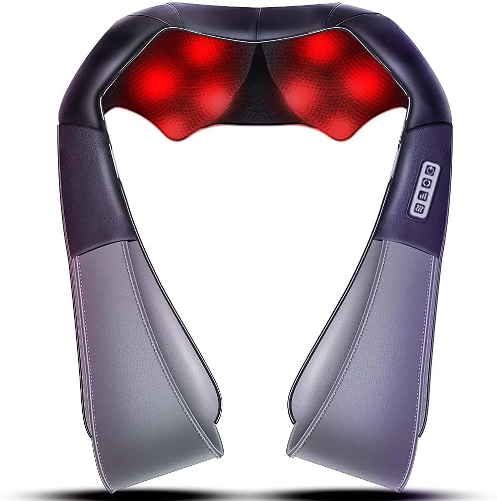 2021 U Shape Electrical Shiatsu Back Neck Shoulder Body Massager Infrared Heated 4D Kneading Car/Home Massage Shawl