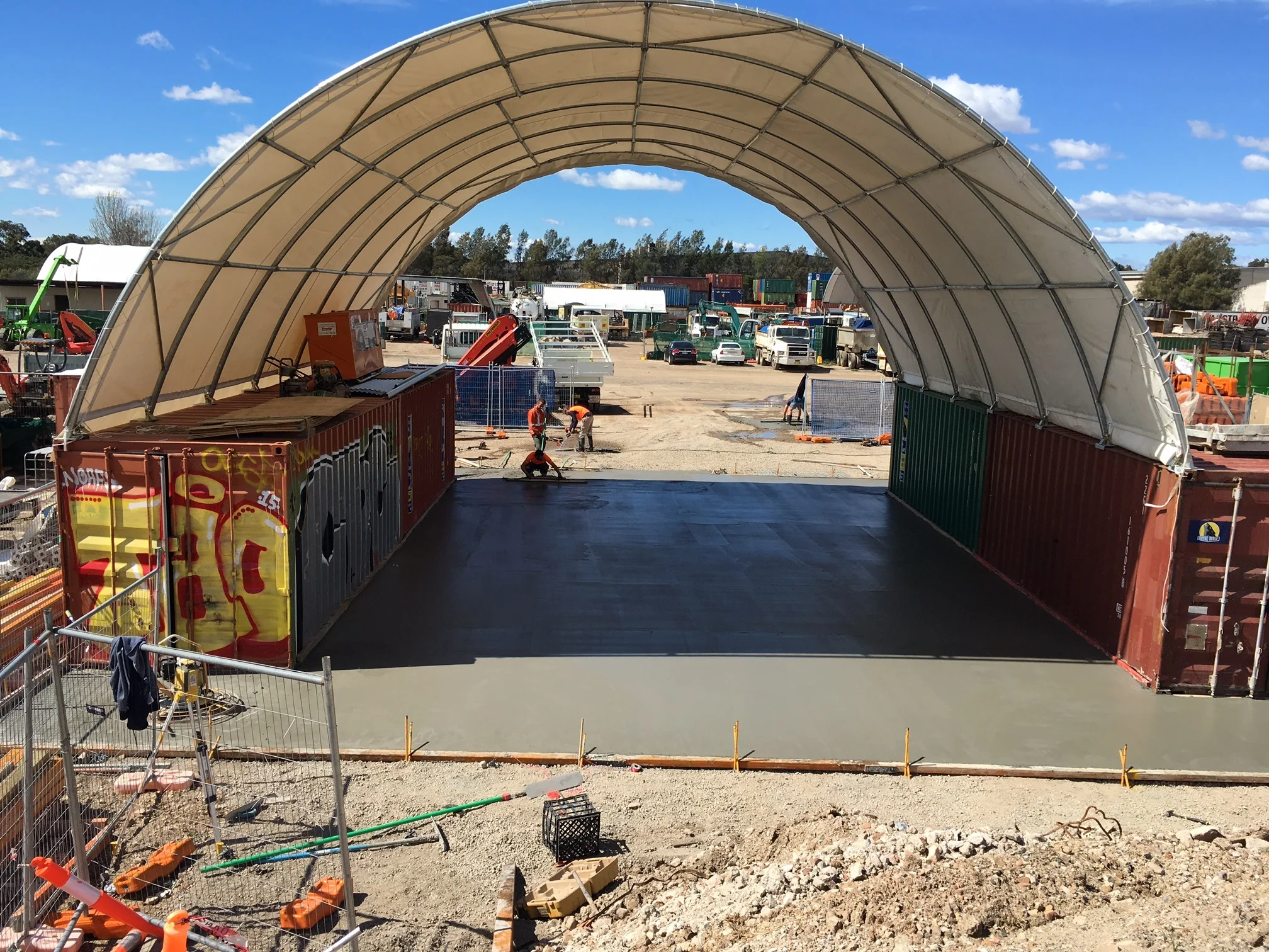 Suihe 40ft Dome Container shelter tent shed PVC Waterproof Shipping Container Sunshade canopy