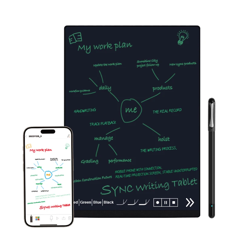 LCD Drawing Board A4 LCD Writing Tablet 14 Inch Business Pad  Writing Tablet Sync Phone With Pen