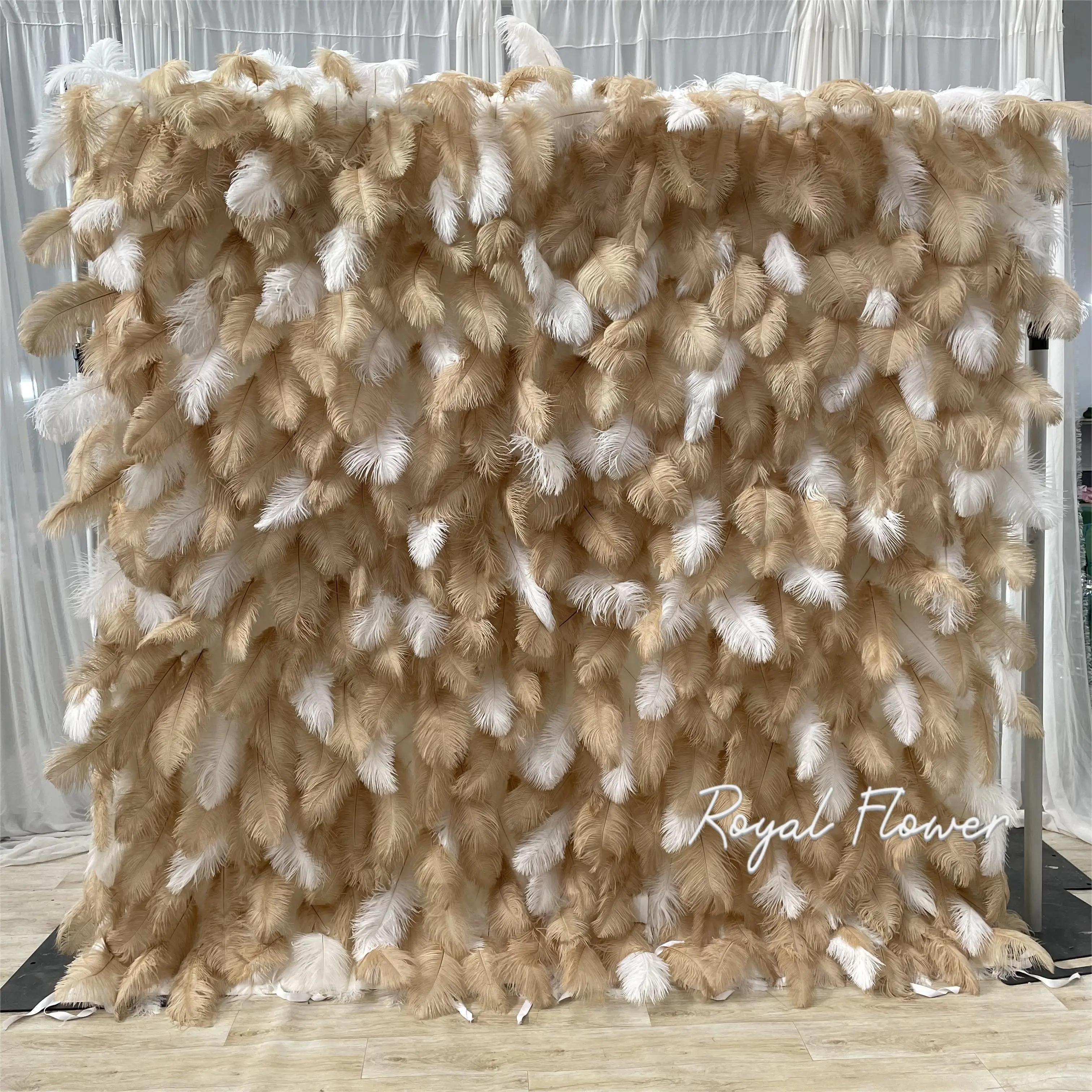 Wedding Home Decor Floral Background Mat Pink Silk Rose Flower Wall Backdrop Panel 3d Roll Up Cloth Artificial Flower Wall