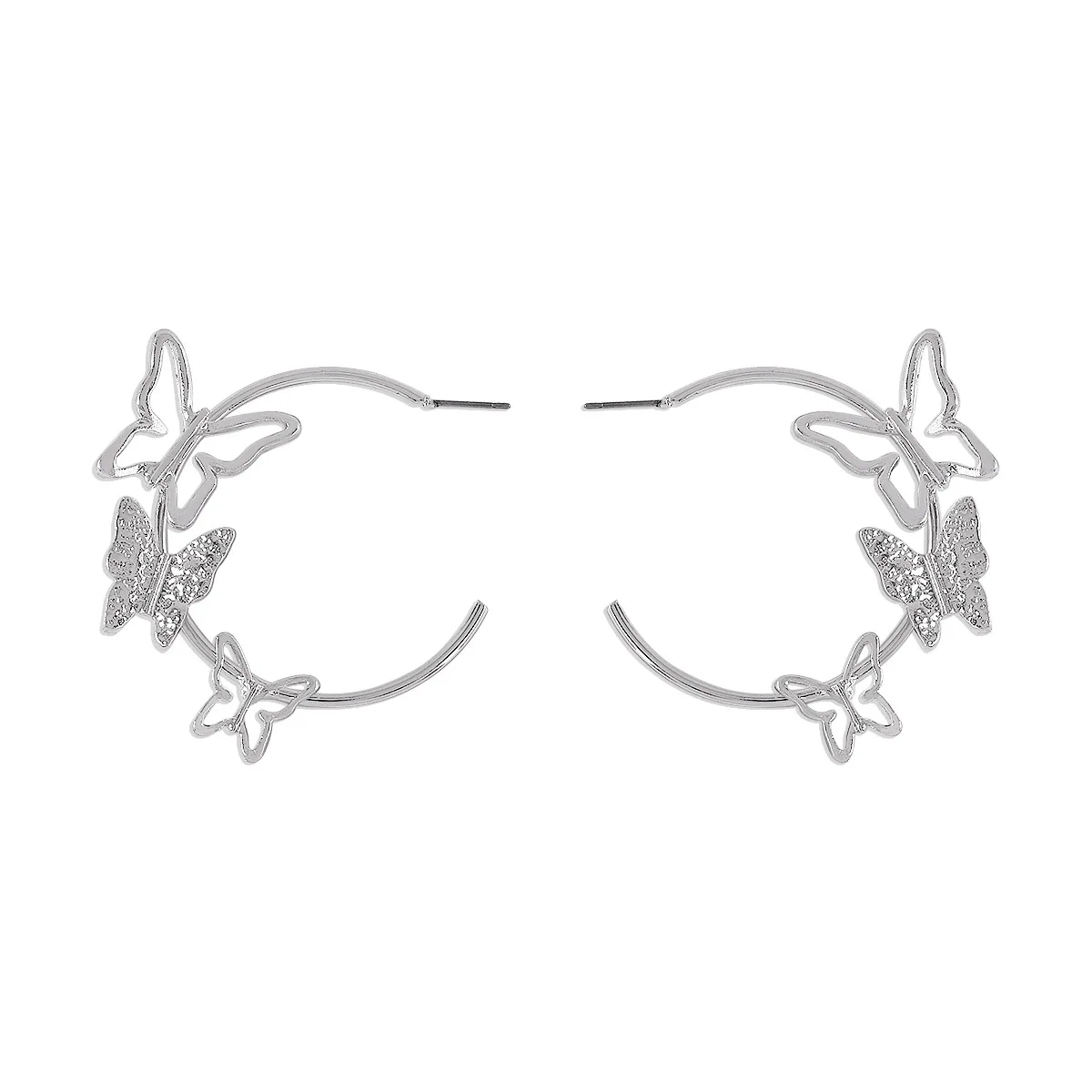 Stereoscopic Personality Style Butterfly Earrings Net Red Sweet Cool Earrings