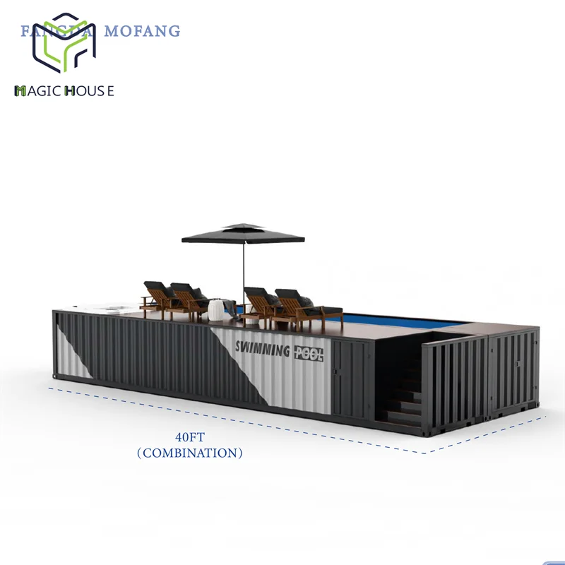 Elevate Outdoor Living with a 40ft Container Pool featuring Marine Grade Coating and Integrated Deck