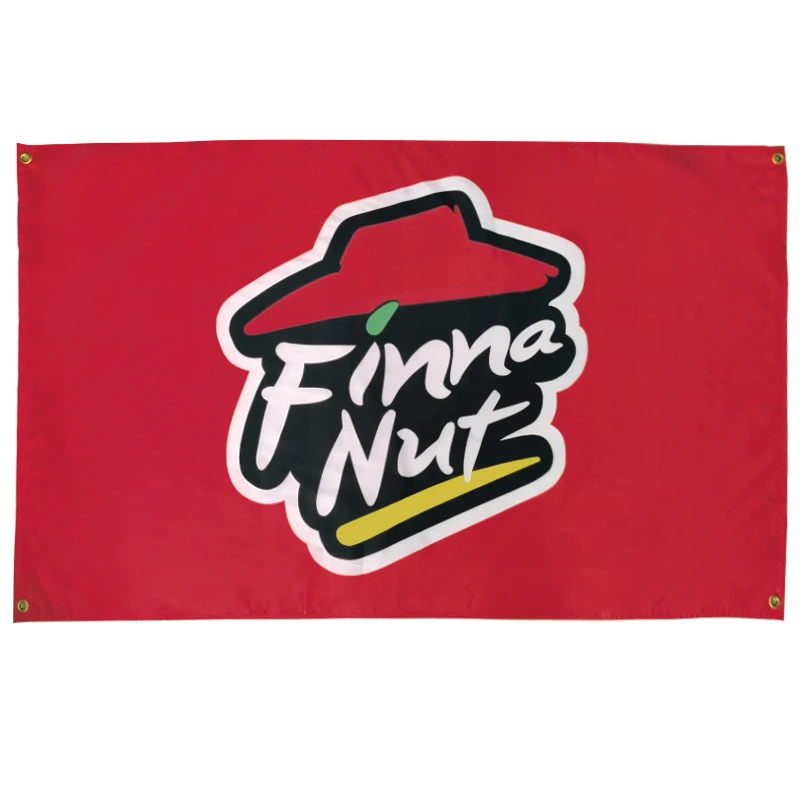 factory wholesale premium fabric 100% polyester campaign custom flag Finna nut flags, banners for outdoor indoor use