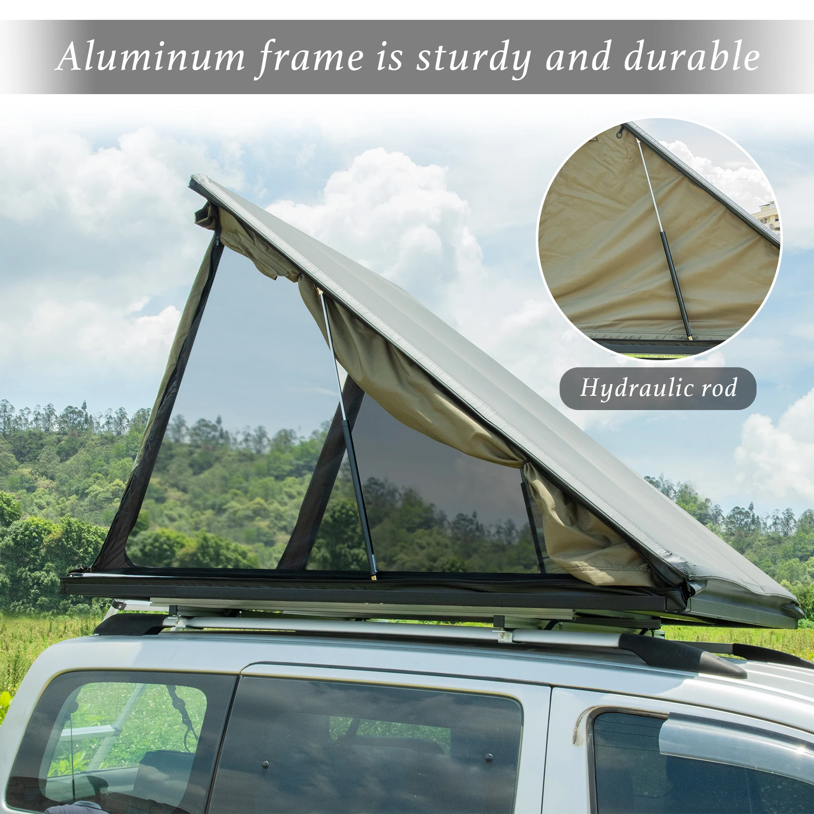 Triangle Soft Shell Roof Top Tent  For Car Lightweight  Rooftop Tents 4x4