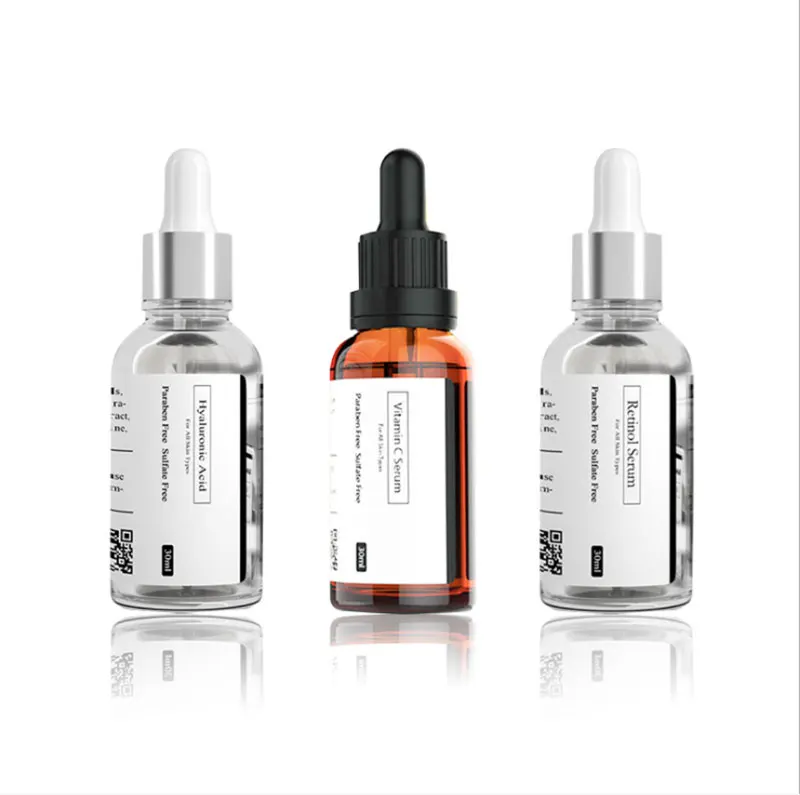 Free Sample Best Gift Set anti aging Contains 20% Vitamin C Serum+5% Hyaluronic Acid Serum + 2.5% Retinol Serum for skin