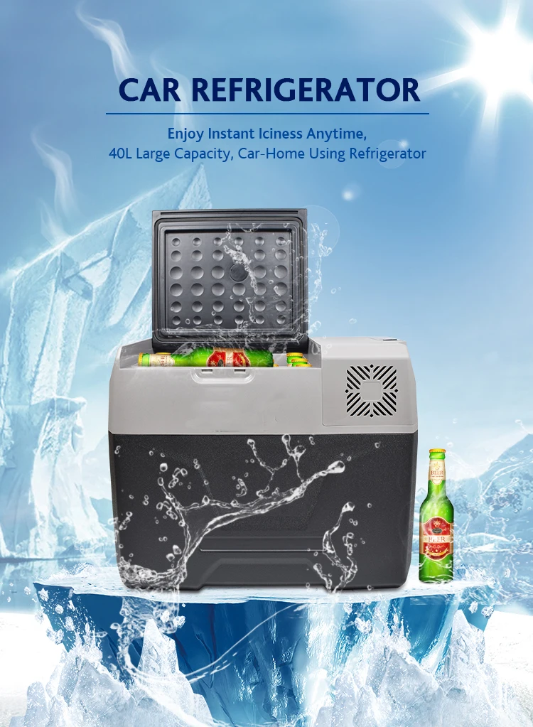 40L 12V 24V Compressor Cooler Mini Freezer Portable Car Fridges For Outdoor Camping