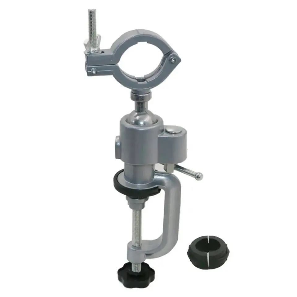 Clip-on Round Head 360 Degree Universal Table Bench Vice Vise for Electric Drill Stent Bench Screw Clamp Grinder Tool Holder