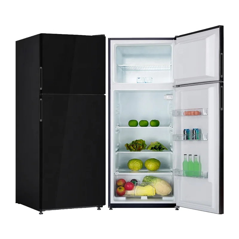 Международной продажи MDFR355G легко устанавливаемый стеклянный двухдверный холодильник для дома или отеля