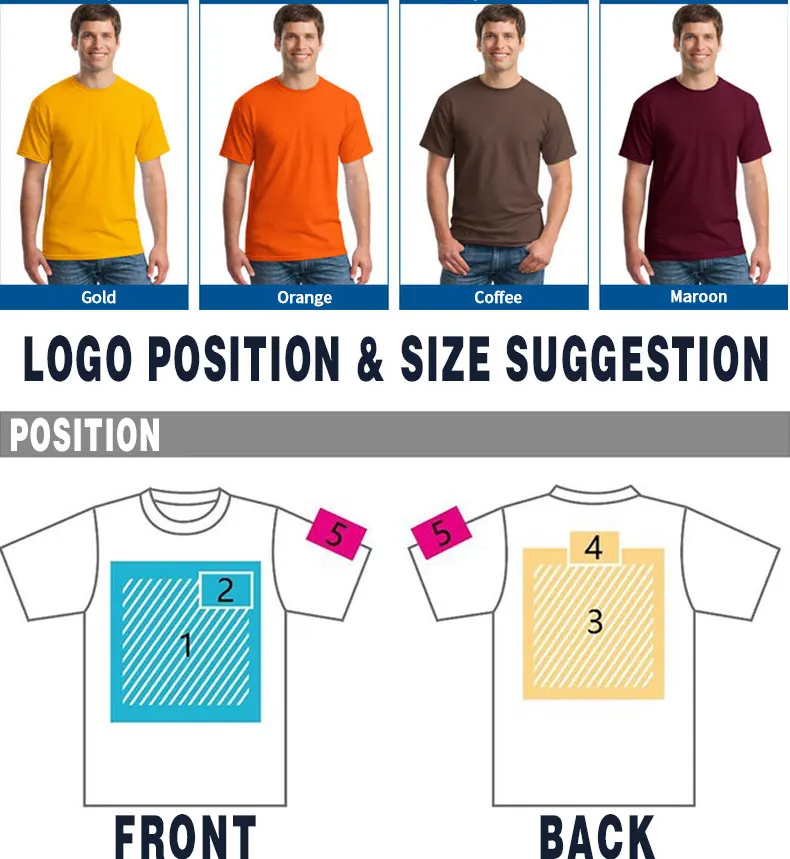 TS5106 T Shirts Custom Printed T shirts custom Logo Screen Printed for Design your own Logo on Plain 100% cotton White T shirt