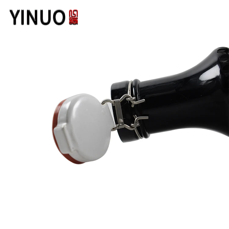 Custom beer bottle beer container with swing top cap and lid