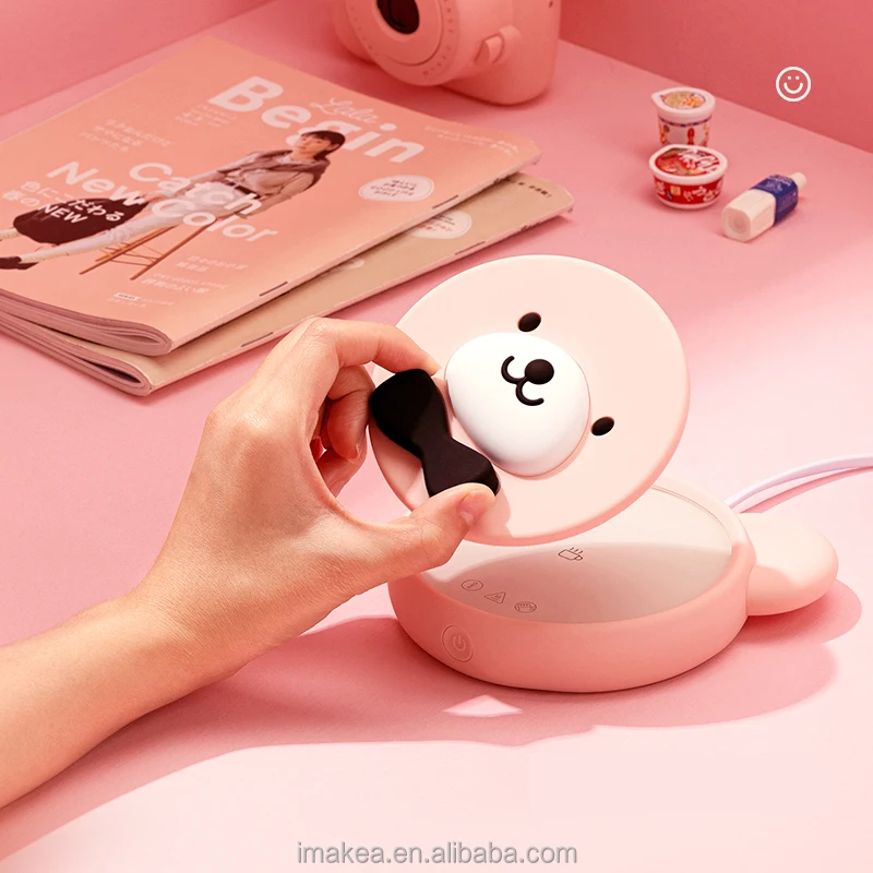 New Design Cute Bear Cup Holder Car Thermostatic Heating Cup Holder Coffee Cup Holder
