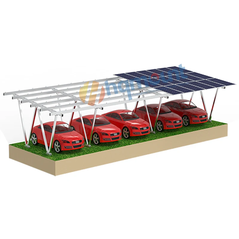 HQ Mount Solar Garages Mount Ground Photovoltaic Carport Bracket Solar Residential Carport Aluminium Structure